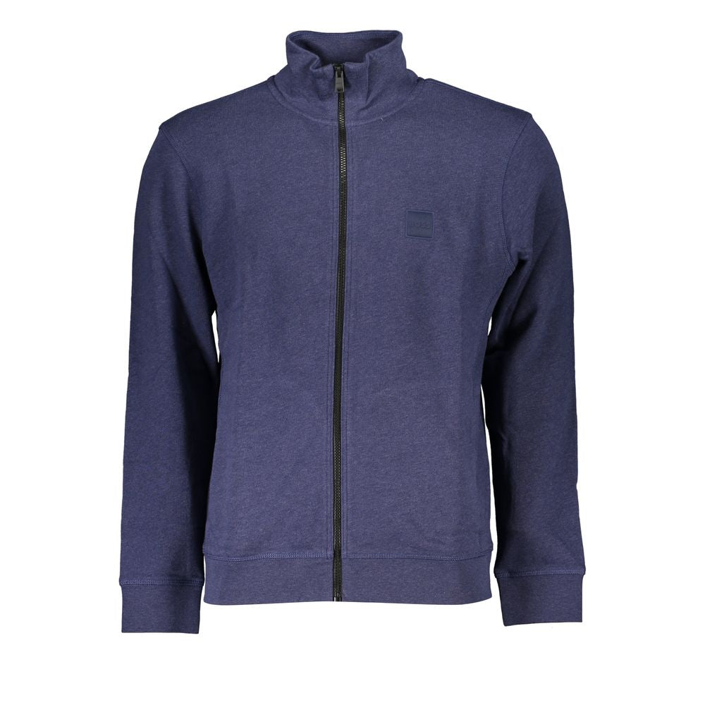 Blauer Baumwollpullover für Herren