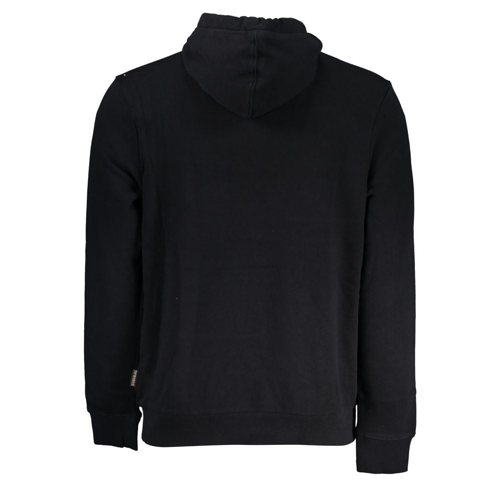 Schwarzer Baumwollpullover