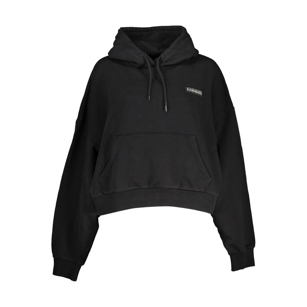 Schwarzer Baumwollpullover