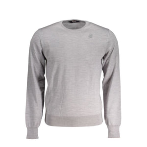 Grauer Wollpullover