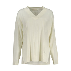 Weißer Acryl-Damenpullover