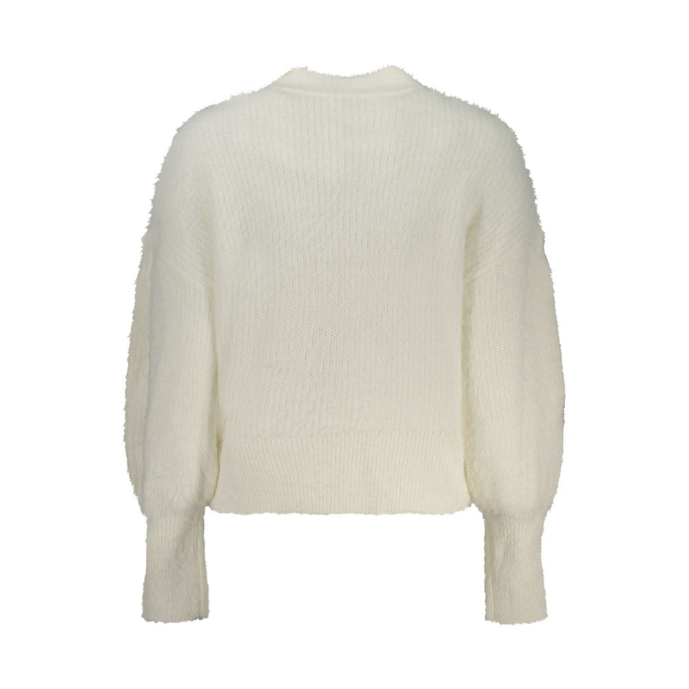 Weißer Marabou Damenpullover