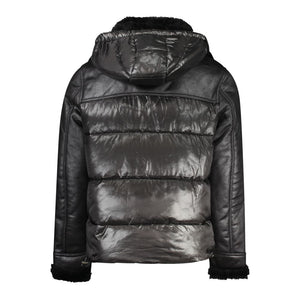 Schwarze Polyesterjacke
