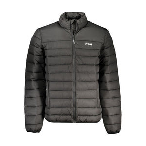 Schwarze Polyesterjacke