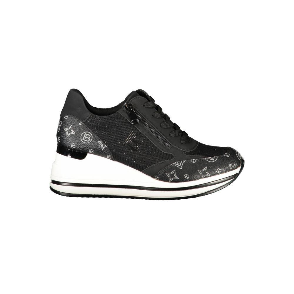 Schwarzer Polyester-Sneaker für Damen