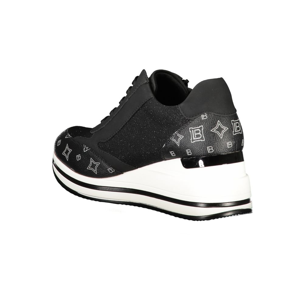 Schwarzer Polyester-Sneaker für Damen