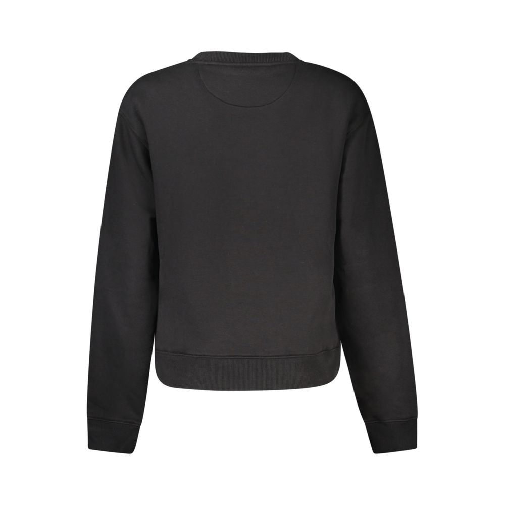 Schwarzer Baumwollpullover für Damen