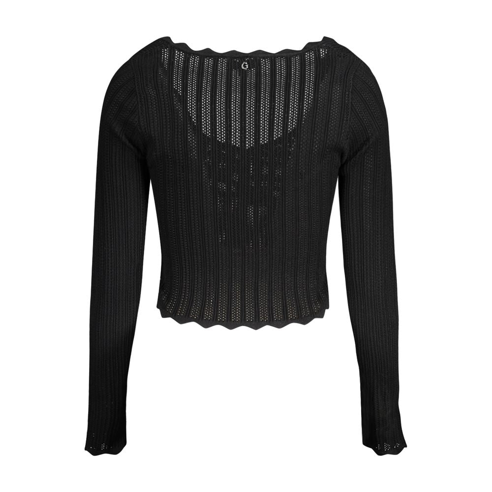 Schwarzer Viskose-Pullover für Damen