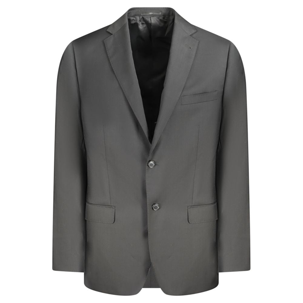 Schwarze Wolljacke