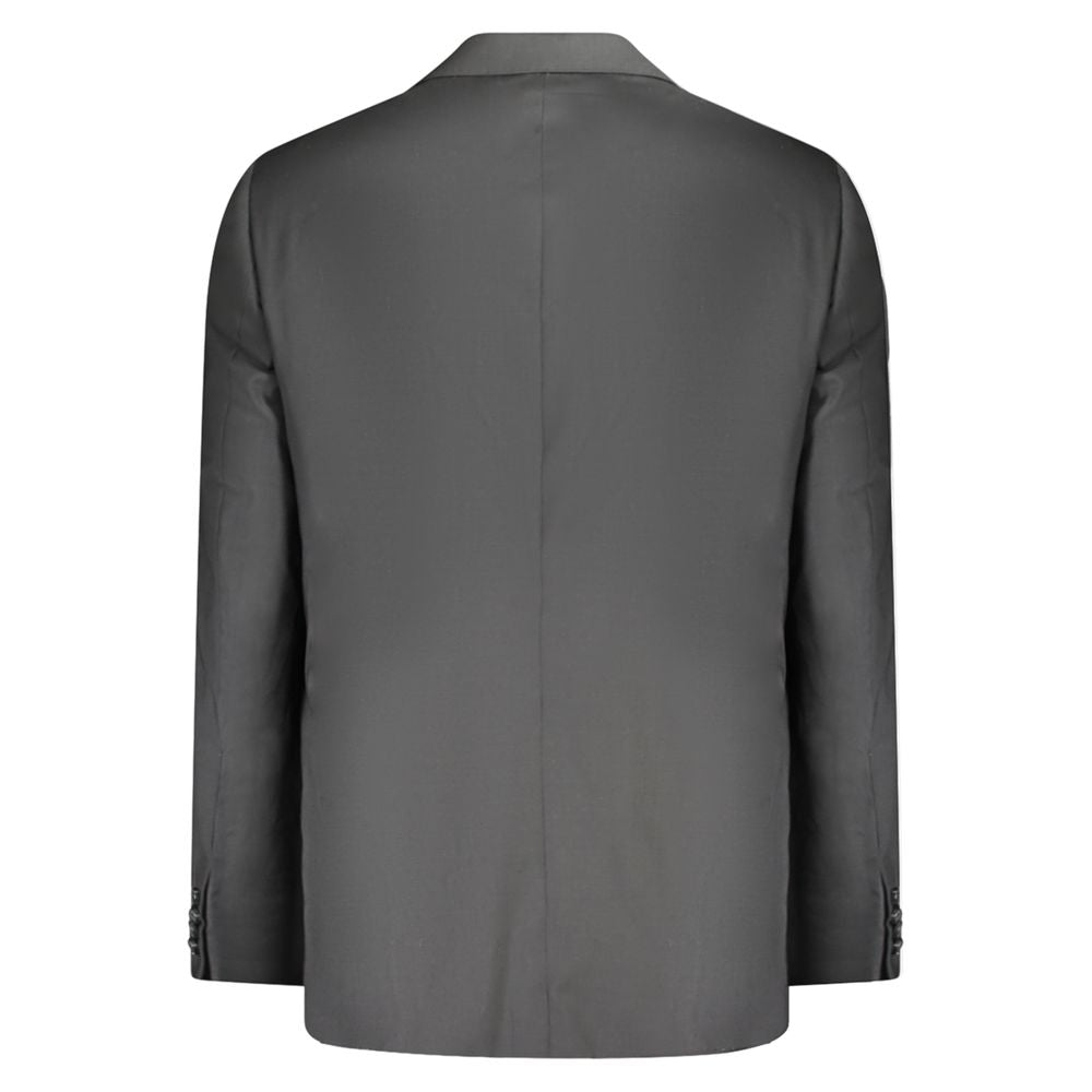 Schwarze Wolljacke