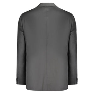 Schwarze Wolljacke