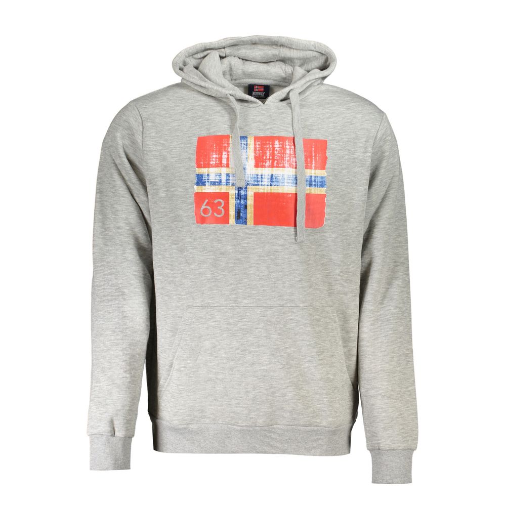Grauer Baumwollpullover für Herren