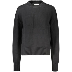 Black Cotton Women Sweater