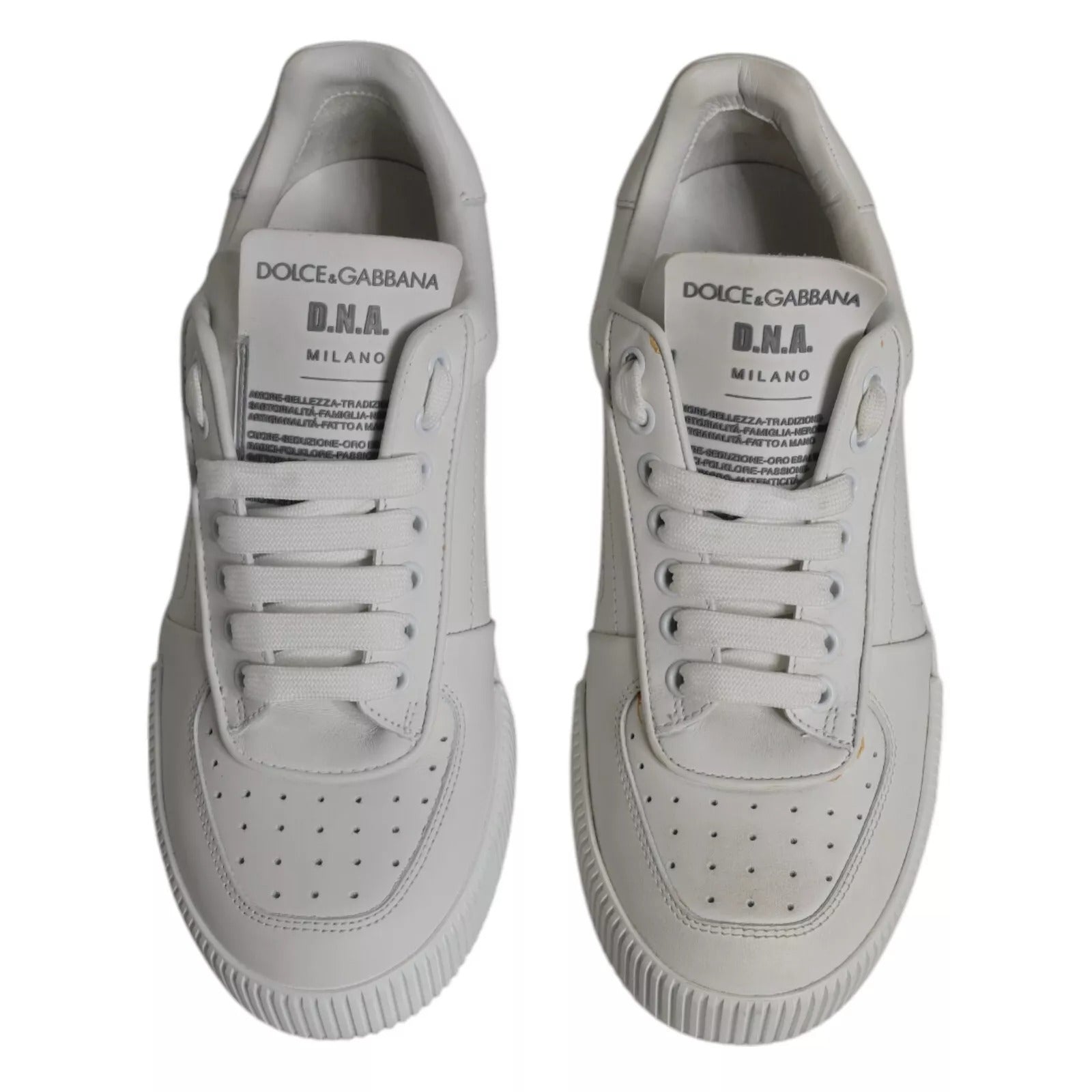 Weiße Miami Leder Low Top Sneakers Schuhe