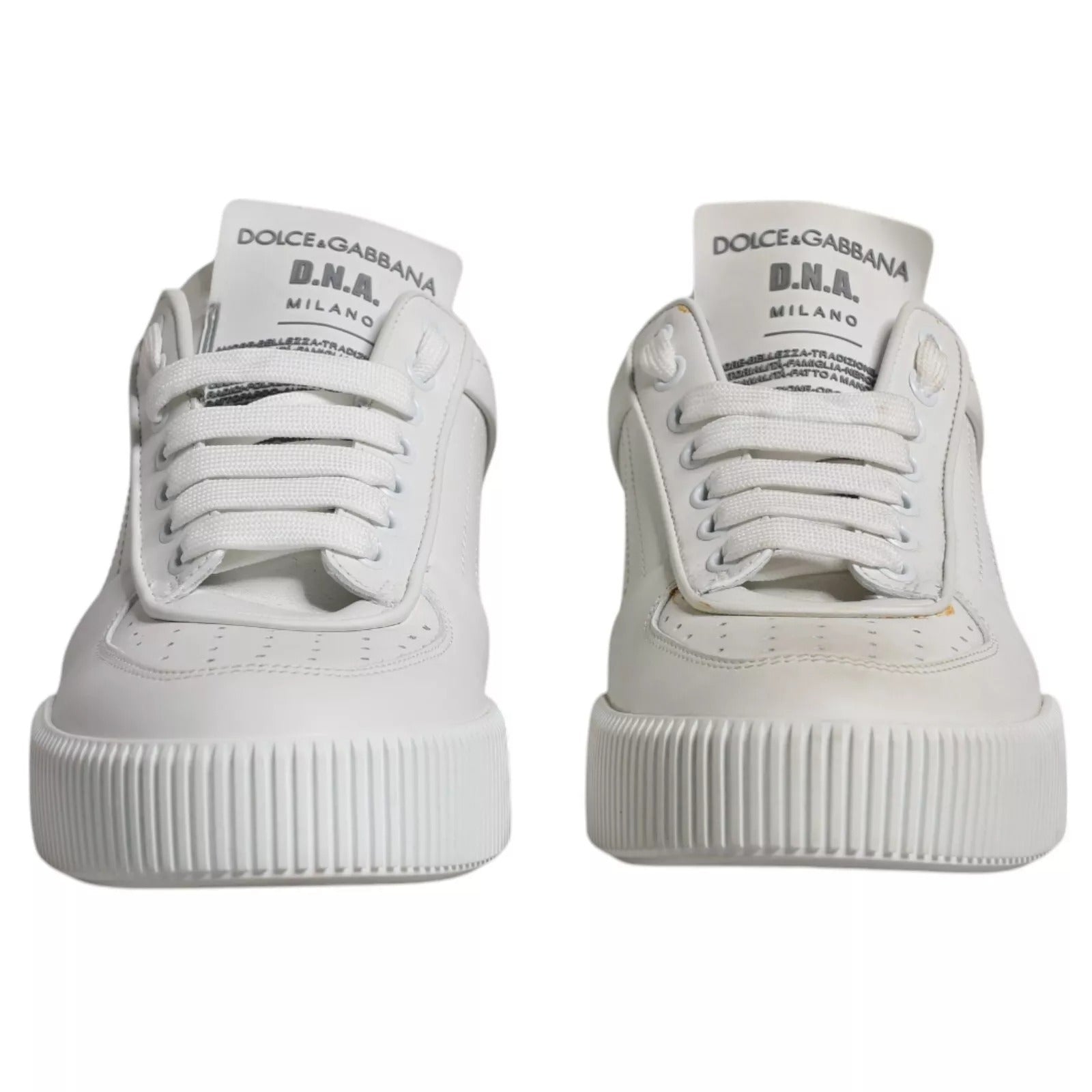Weiße Miami Leder Low Top Sneakers Schuhe