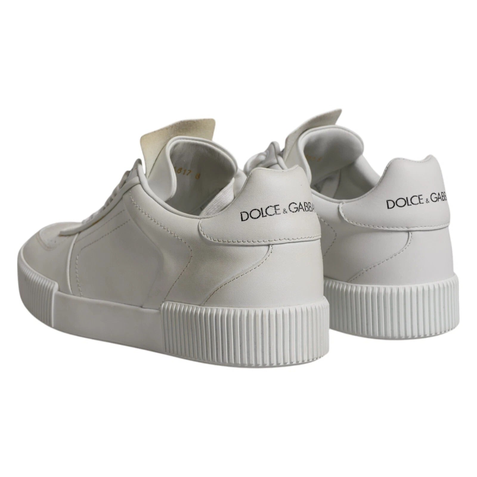 Weiße Miami Leder Low Top Sneakers Schuhe