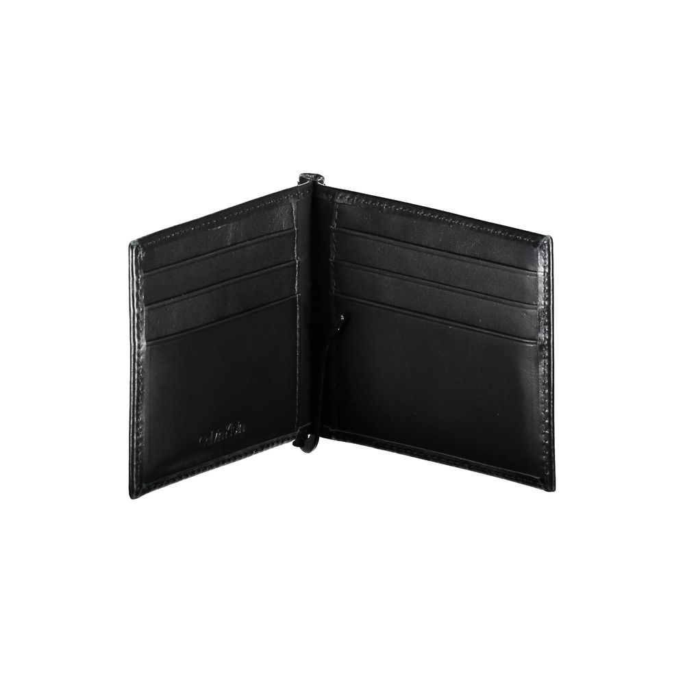 Schwarzes Leder Herren Portemonnaie