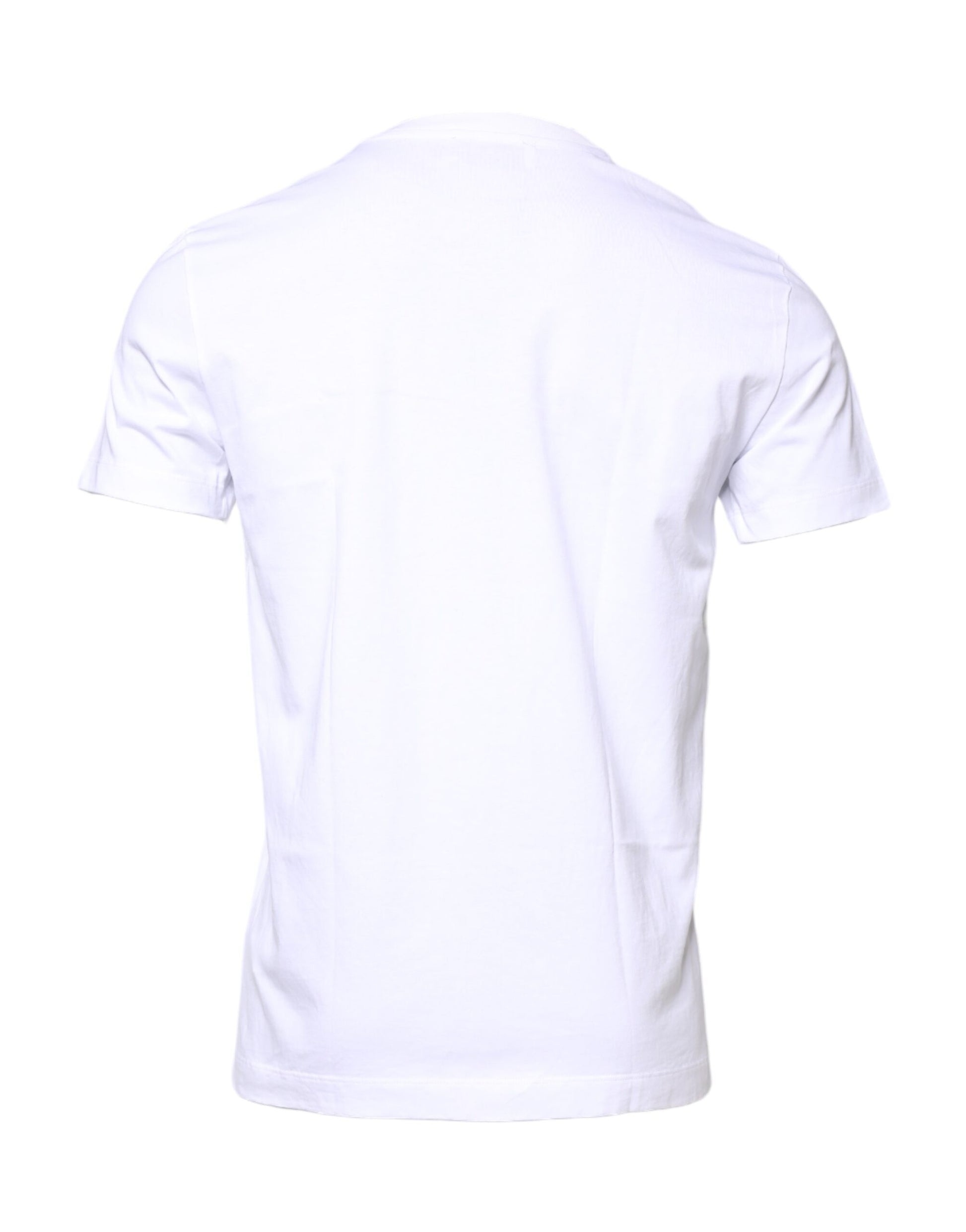 Dolce & Gabbana White Cotton DG Embroidery Crew Neck T-shirt