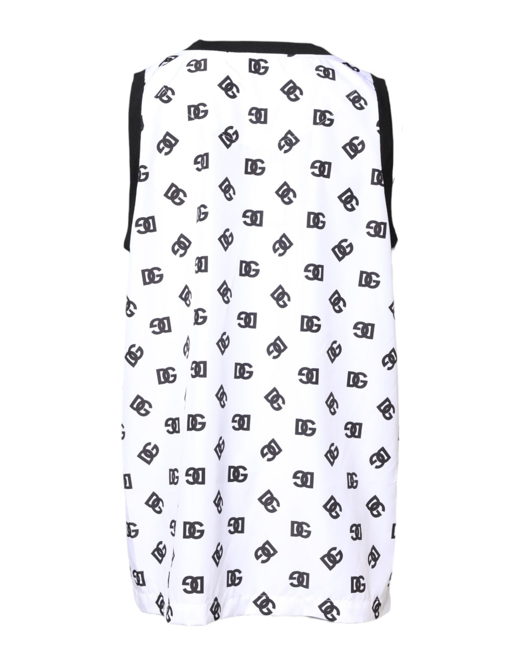 Dolce & Gabbana White Polyester Sleeveless DG Logo T-shirt