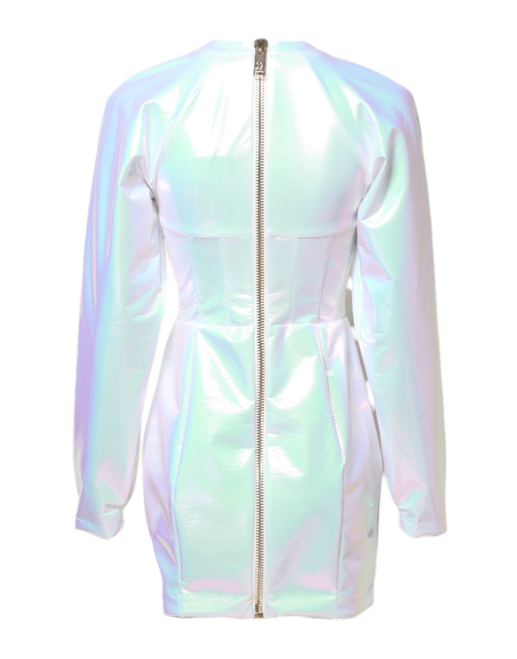 Dolce & Gabbana White Long Sleeves Bodycon Sheath Mini Dress