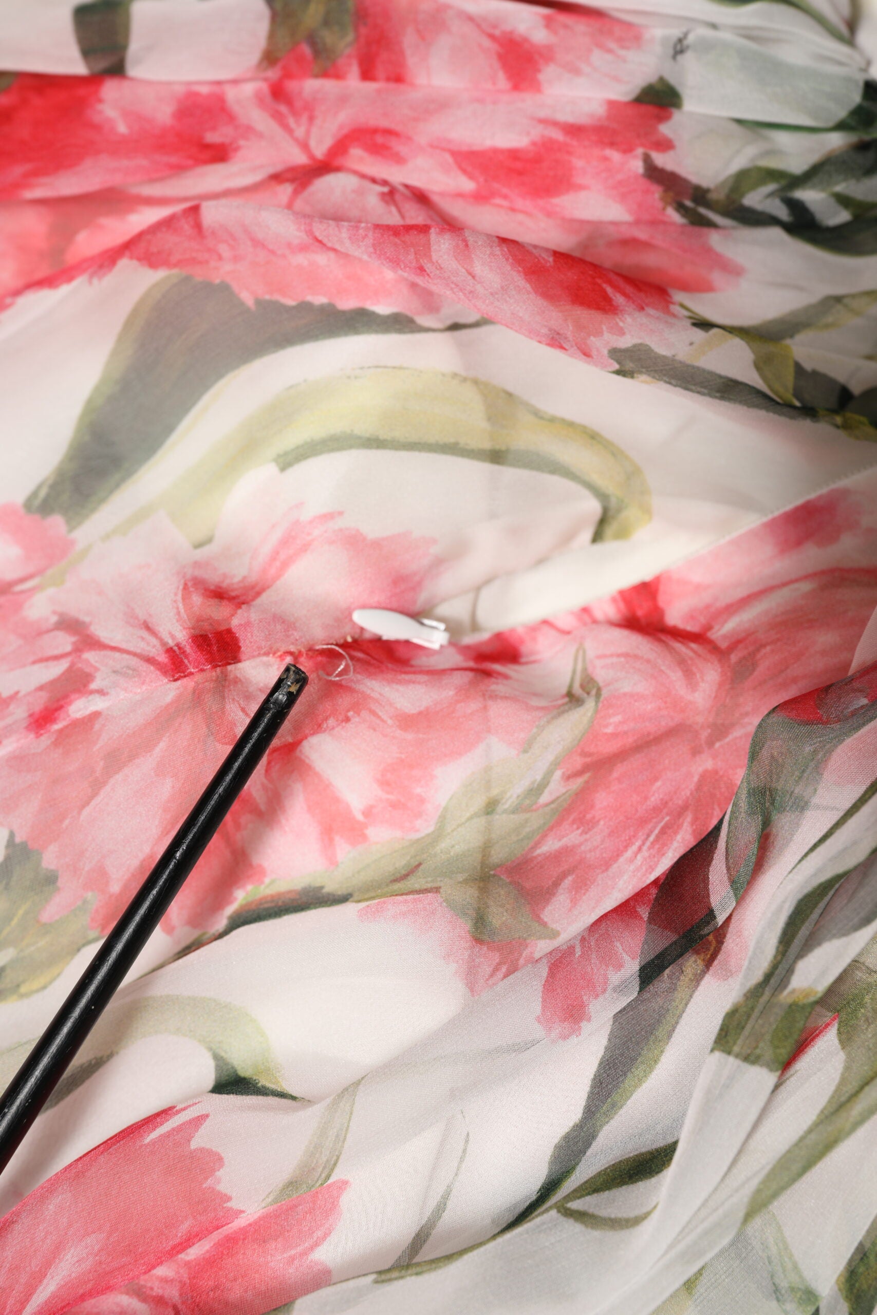 Dolce & Gabbana White Floral Silk Halter A-line Maxi Dress