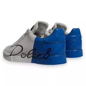 Weiß Blau Logo Portofino Sneakers Schuhe