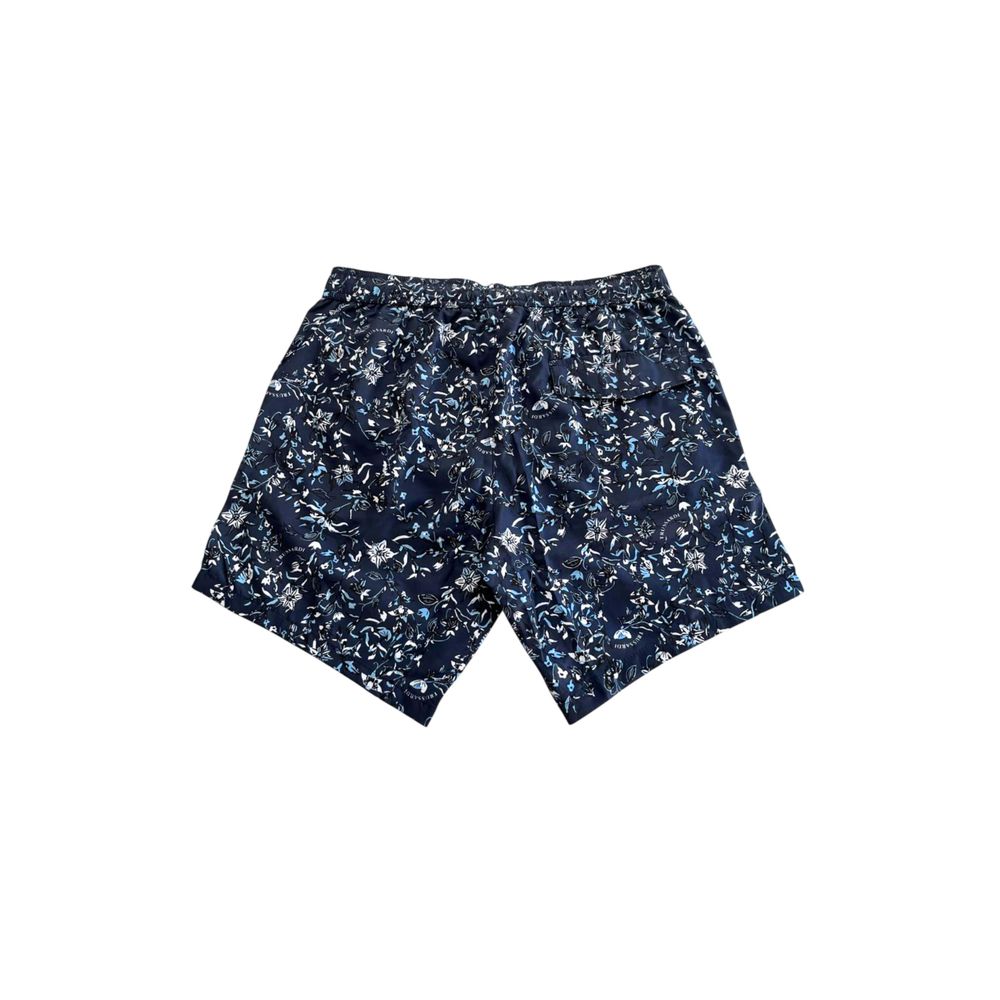 Blaue Polyester-Badeshorts für Herren