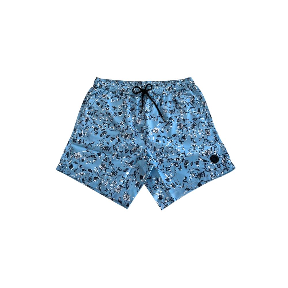 Hellblaue Polyester-Badeshorts für Herren
