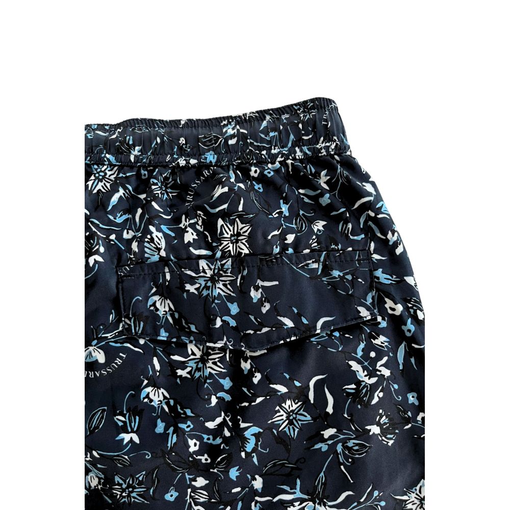 Blaue Polyester-Badeshorts für Herren