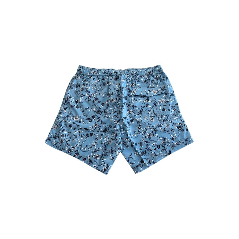 Hellblaue Polyester-Badeshorts für Herren