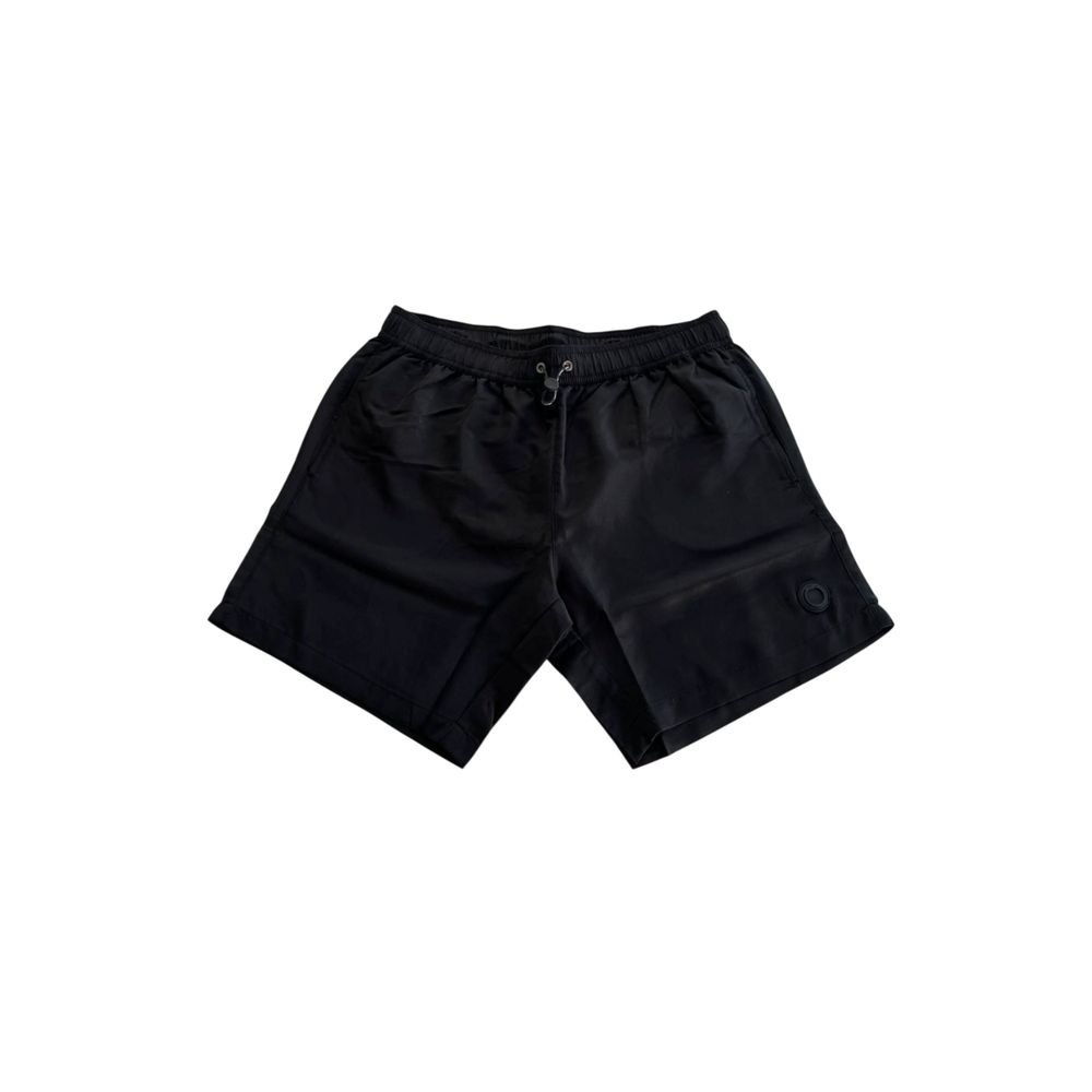 Schwarze Polyester-Badeshorts für Herren