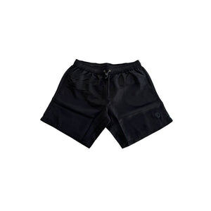 Schwarze Polyester-Badeshorts für Herren