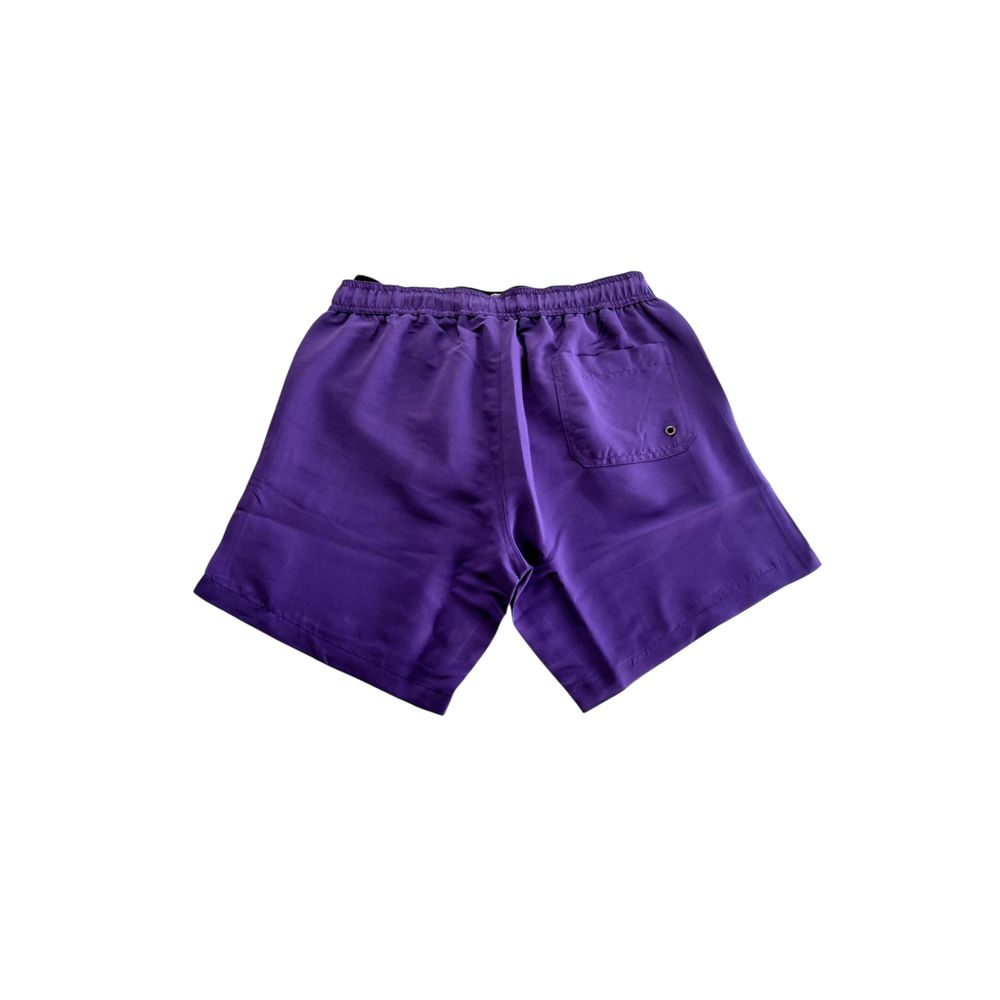 Lila Polyester-Badeshorts für Herren