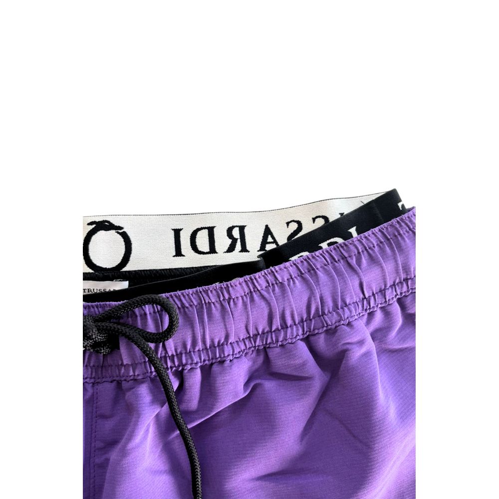 Lila Polyester-Badeshorts für Herren