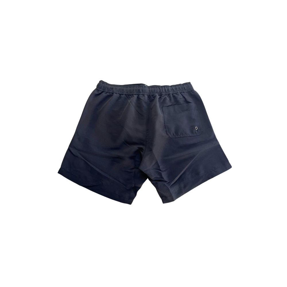 Schwarze Polyester-Badeshorts für Herren