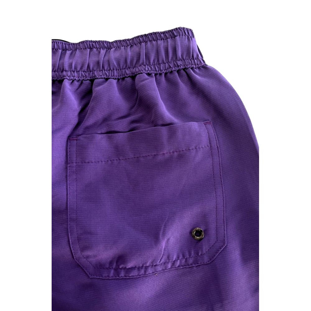 Lila Polyester-Badeshorts für Herren