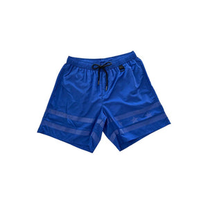 Blaue Polyester-Badeshorts für Herren
