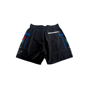 Schwarze Polyester-Badeshorts für Herren