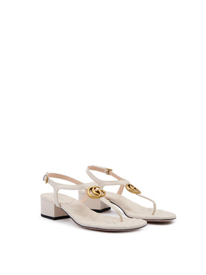 Mystic White Nappaledersandalen Charlotte