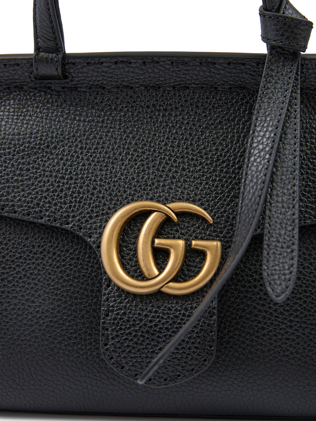 Schwarze GG Marmont Handtasche aus Leder