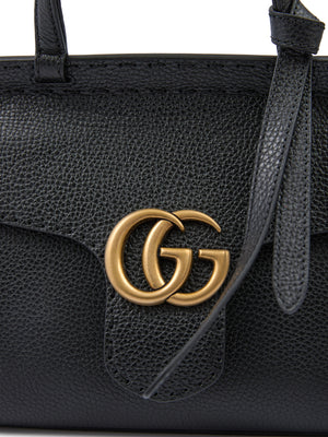 Schwarze GG Marmont Handtasche aus Leder