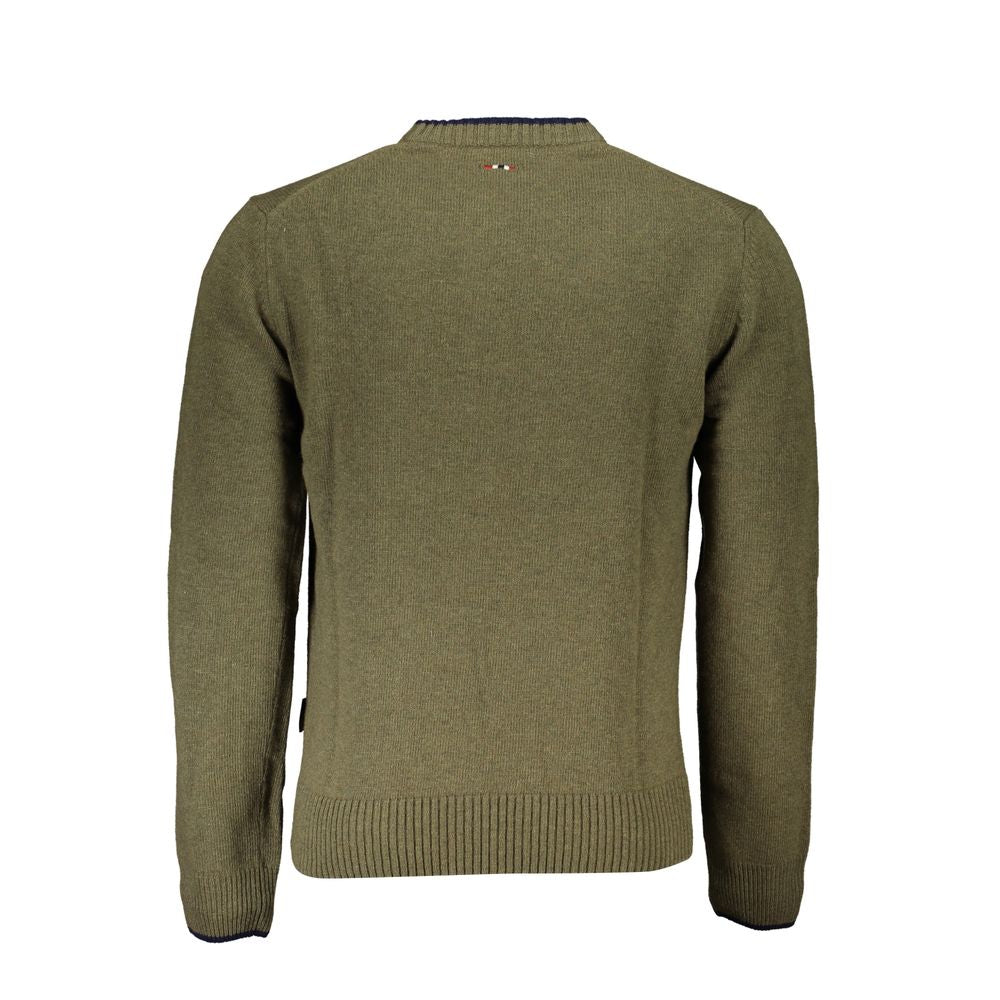 Grüner Stoff Herrenpullover
