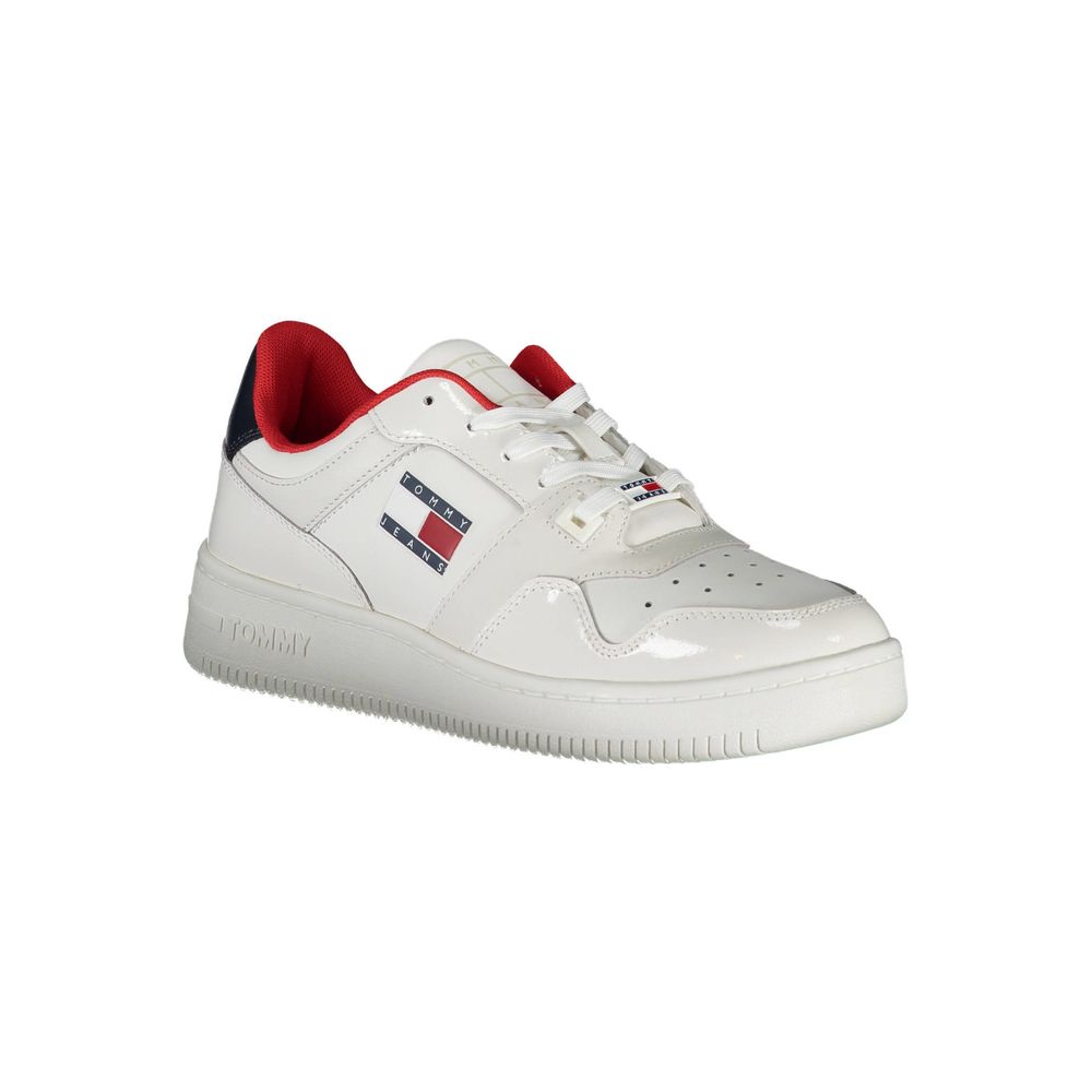 Weiße Leder Damen Sneaker