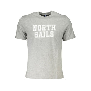 Graues Baumwoll-T-Shirt