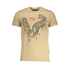 Beiges Baumwoll-T-Shirt