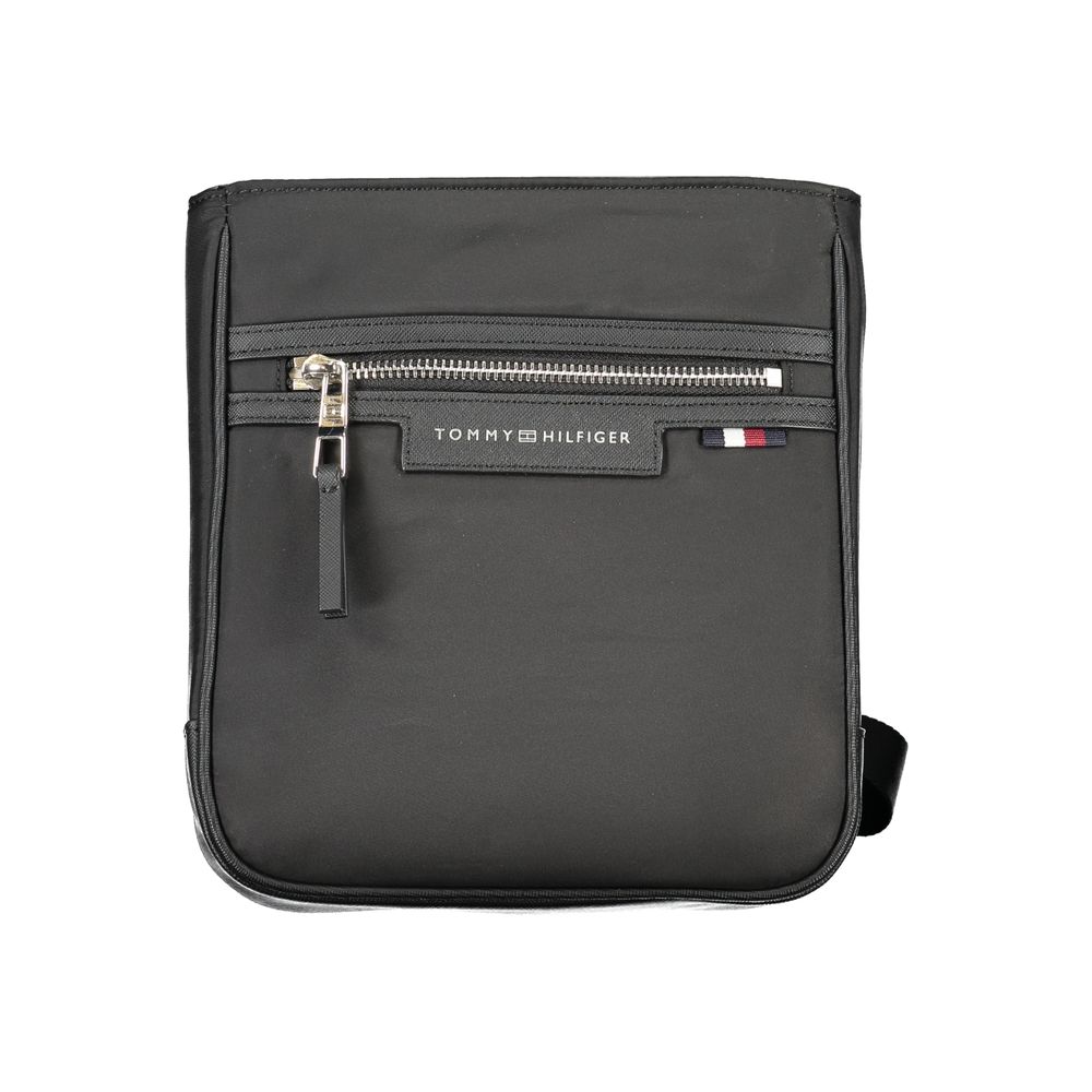 Schwarze Polyester-Umhängetasche