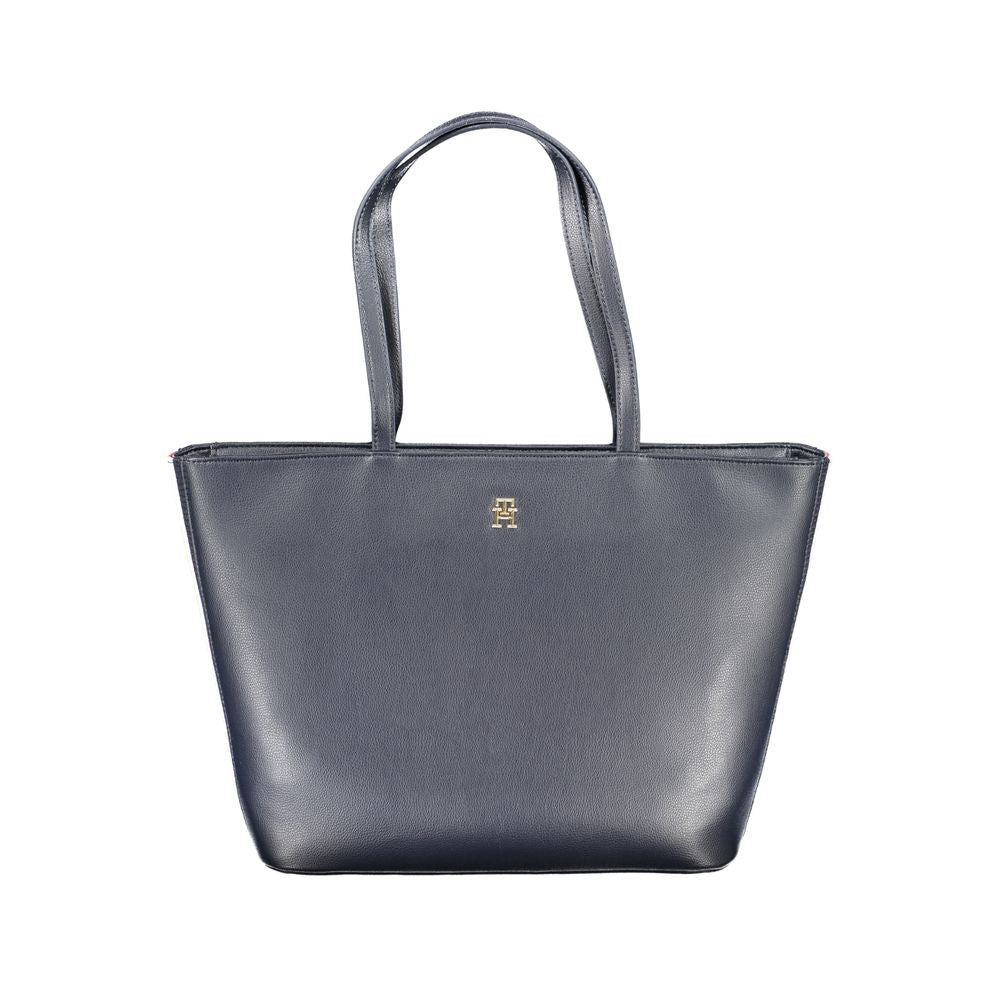 Blaue Polyester-Handtasche