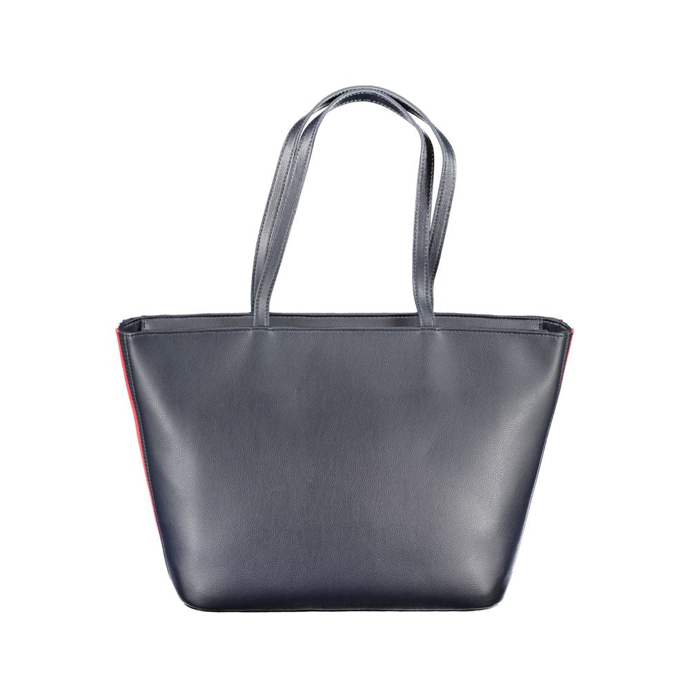Blaue Polyester-Handtasche