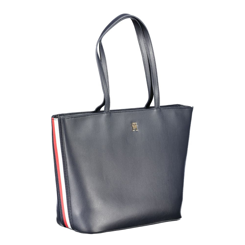 Blaue Polyester-Handtasche