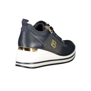 Blaue Polyester Damen Sneaker